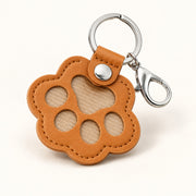 PU Leather Paw Fur Keepsake Keychain — image 1 of 6